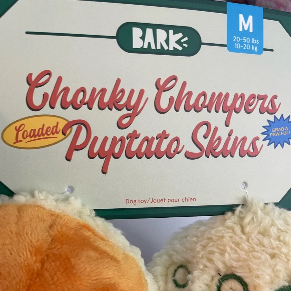 NWT Bark chonkey chompers puptato skins